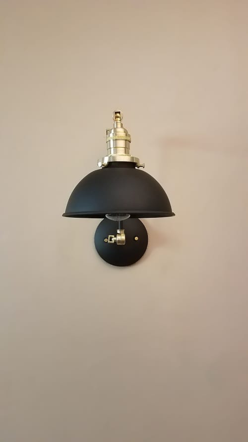 Kitchen Shelves Adjustable Wall Light - Industrial Sconce | Sconces by Retro Steam Works. Item composed of metal in mid century modern or industrial style