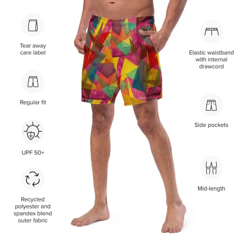 Men's Trunks - In The Wine Glass - Geometric Abstract | Work by Eman's Gallery