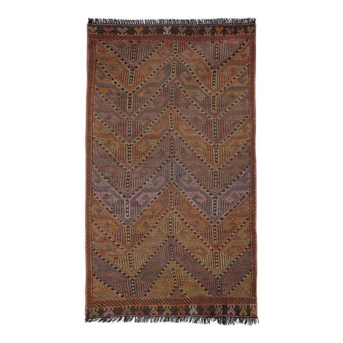 Vintage  Wall Hanging Kilim Rug, Family Room Rug 2'6'' x 4'2 | Area Rug in Rugs by Vintage Pillows Store. Item made of fabric