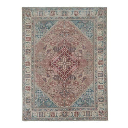 Vintage Unusual Faded Turkish Oushak Rug - Dining Room | Area Rug in Rugs by Vintage Pillows Store. Item composed of cotton and fiber