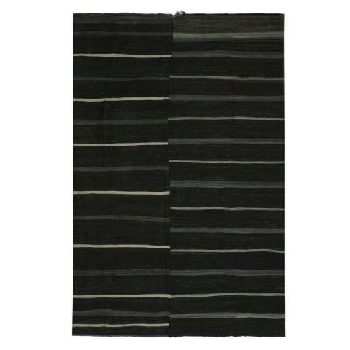 Oversize Bohemian Goat Hair Kilim Rug, Large Turkish Kelim | Area Rug in Rugs by Vintage Pillows Store. Item made of cotton with fiber