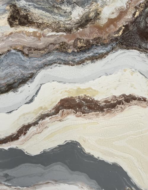 Mother's Tiramisu III | Oil And Acrylic Painting in Paintings by Elizabeth Mason. Item made of canvas works with minimalism & contemporary style