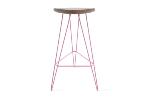 Madison Bar Stool 30"H | Chairs by Tronk Design. Item composed of maple wood & metal