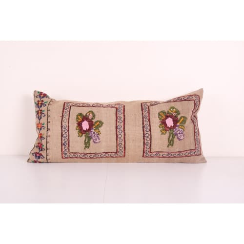 Aubusson Camel Bohemian Bedding Wool Kilim Pillow Cover, Han | Cushion in Pillows by Vintage Pillows Store