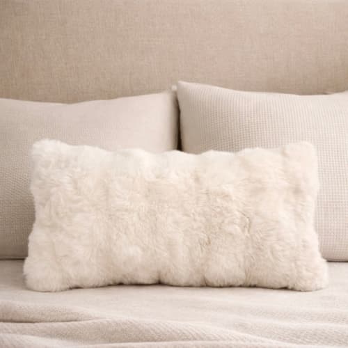 Erie Faux Fur Lumbar Pillow Cover, 12x20" | Pillows by Busa Designs