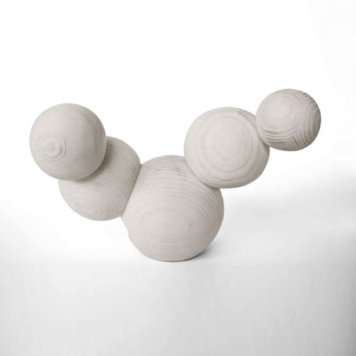 Boule #2 | Sculptures by Nadine Hajjar Studio. Item composed of walnut compatible with minimalism and contemporary style