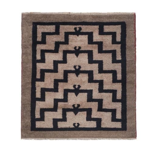 Vintage Angora Shaggy Mohair Tulu Rug 5'6'' X 5'10'' | Area Rug in Rugs by Vintage Pillows Store. Item composed of fiber