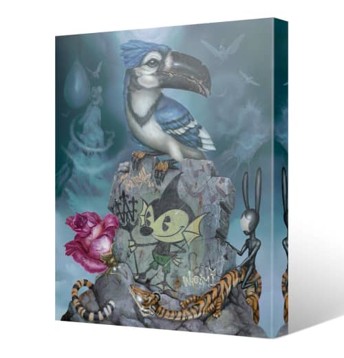 "The Knocking Bird" Canvas Edition | Prints in Paintings by Greg "CRAOLA" Simkins