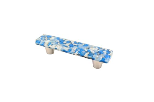 Pebbles Egyptian Powder Sand 3" CC Pull | Hardware by Windborne Studios. Item made of glass
