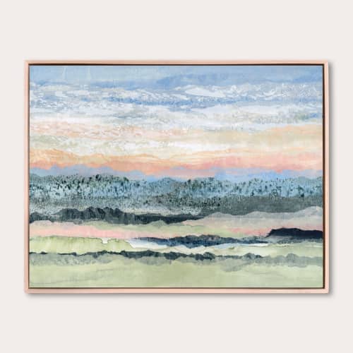 Luminous Light - Original Airy Abstract Landscape 18x24 | Mixed Media in Paintings by Lara Eckerman Art
