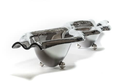 Flow Silver Platter | Bowl in Dinnerware by PlusObject