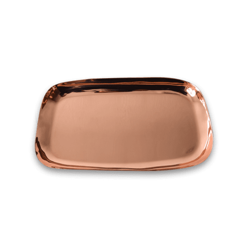 Sculpt Large Platter In Copper | Serveware by Tina Frey. Item composed of brass