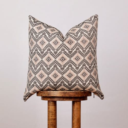 Woven Diamond Medallion Decorative Pillow 19x19 | Pillows by Vantage Design