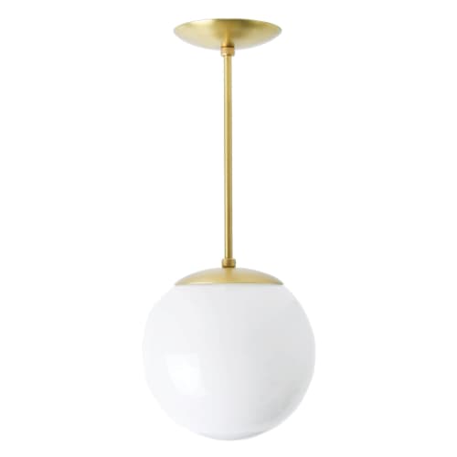 Vista - Brass - 8" Globe | Pendants by Illuminate Vintage. Item composed of brass and glass