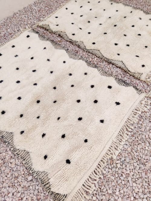 MRIRT Beni Ourain Rug “LAUREL” 4’ 10 x 3’ 2” | Area Rug in Rugs by East Perry. Item made of wool & fiber