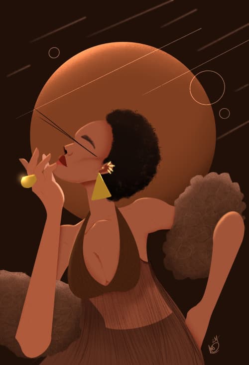 Cocoa Moon | Prints in Paintings by $NP Designs