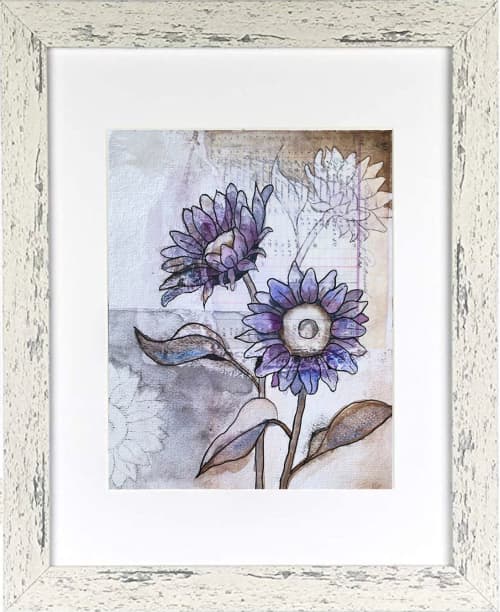 Sunflower | Mixed Media in Paintings by Kathy Ferguson Art