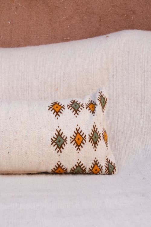 Lunja Lumbar Pillow | Pillows by Folks & Tales. Item composed of cotton and fiber