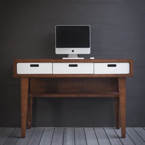 Standing Desk | Tables by ROMI. Item made of birch wood works with minimalism & mid century modern style