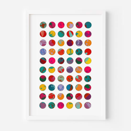 Splash Dots with Lavender Print, A sizes | Prints in Paintings by Amelia Coward