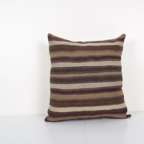 Traditional Turkish Hemp Decorative Kilim Pillow, Anatolian | Cushion in Pillows by Vintage Pillows Store