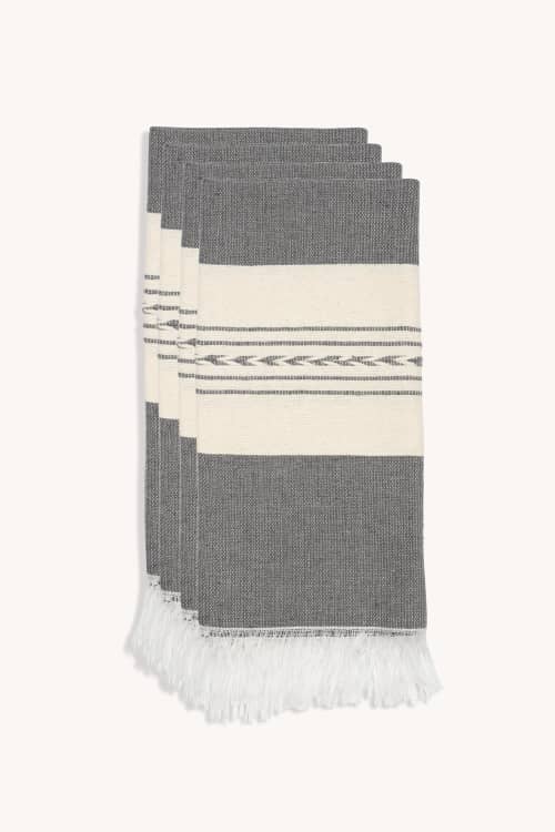 Carina Handwoven Napkins (Set of 4) | Linens & Bedding by Routes Interiors. Item composed of cotton compatible with boho and eclectic & maximalism style