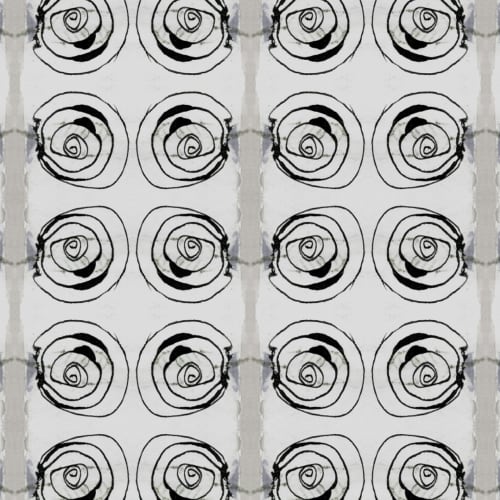 Spiral, Ink Wash | Fabric in Linens & Bedding by Philomela Textiles & Wallpaper. Item composed of cotton