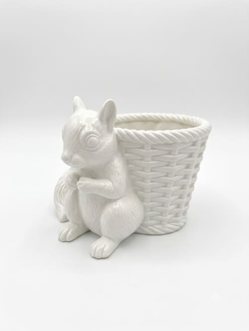 Squirrel Wicker Planter | Plant Stand in Plants & Landscape by Kimi Craft Corner