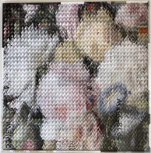 About Time #4 | Collage in Paintings by Paola Bazz. Item composed of paper in contemporary or eclectic & maximalism style