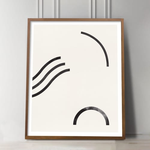 Large Nordic Print, Minimalist Abstract wall art, Large | Prints by Capricorn Press. Item made of paper works with boho & minimalism style