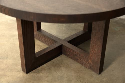 Round Wood Coffee Table | Orchard Table | Tables by Alabama Sawyer. Item composed of wood and steel