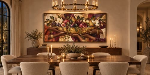 Gathered Grace | Oil And Acrylic Painting in Paintings by Madame A. K. Selestan