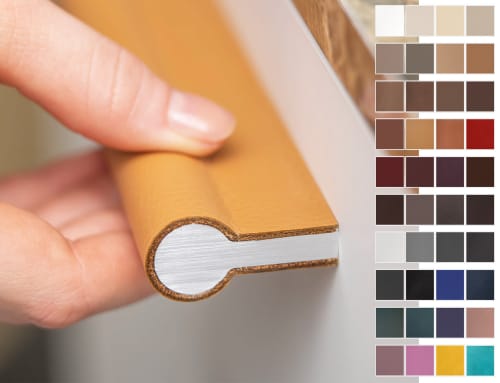 Leather Pull Handles SOHO | Hardware by minimaro - luxury furniture handles. Item made of copper with leather