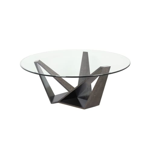 V (Dining Base) | Dining Table in Tables by Oggetti Designs. Item made of steel with glass