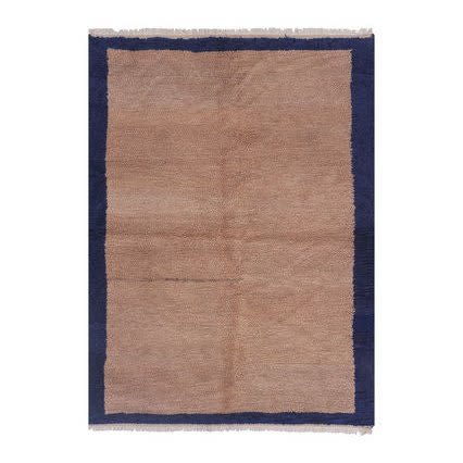 Vintage Checkered Tulu Rug - Soft Wool Pile 4'4'' X 5'11'' | Area Rug in Rugs by Vintage Pillows Store