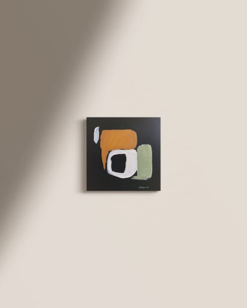 "Looking Forward No. 14" - 8 x 8" | Oil And Acrylic Painting in Paintings by Cait Courneya. Item composed of wood and canvas