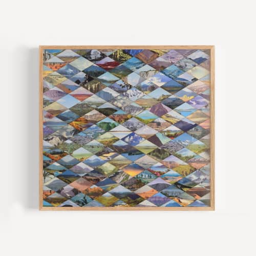 Mountain Patchwork | Collage in Paintings by Amelia Coward