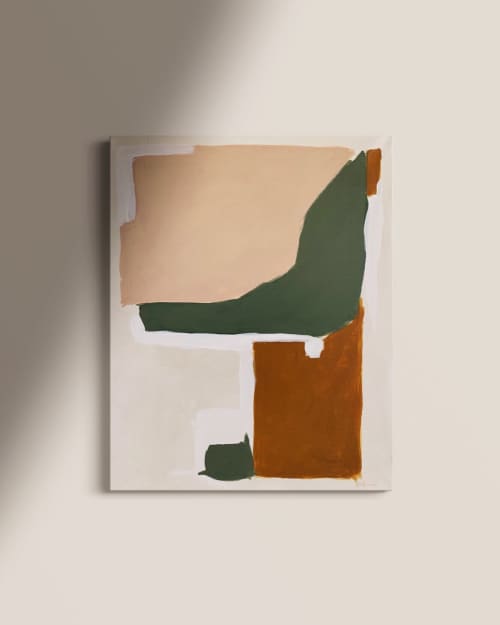 "Looking Forward No. 3" - 24 x 30" | Oil And Acrylic Painting in Paintings by Cait Courneya. Item composed of canvas