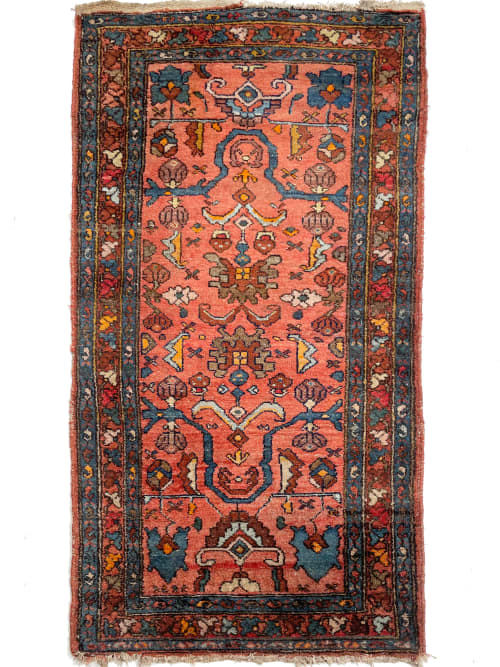 WATERMELON Lilihan Sarouk | UNREAL Color Palette | Aubergine | Area Rug in Rugs by The Loom House. Item made of wool with fiber