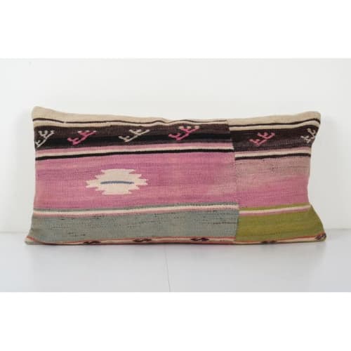 Bohemian Bedding Kilim Pillow Cover, Long Turkish Lumbar Pil | Cushion in Pillows by Vintage Pillows Store