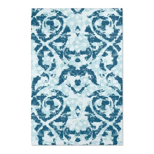 Damask and Receive Area Rug | Rugs by Odd Duck Press. Item composed of wool and fiber