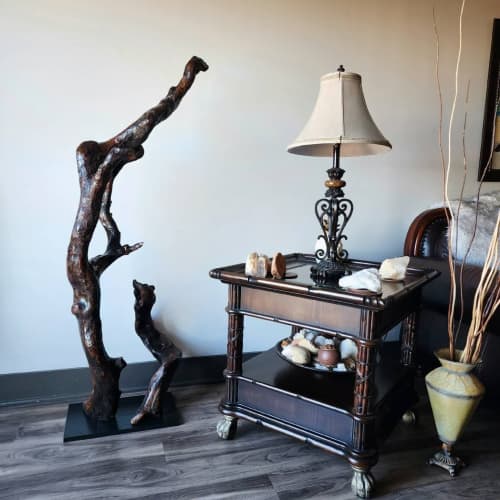 Driftwood Root Art Sculpture "Rooted In Stone" | Sculptures by Sculptured By Nature  By John Walker. Item made of wood works with minimalism style