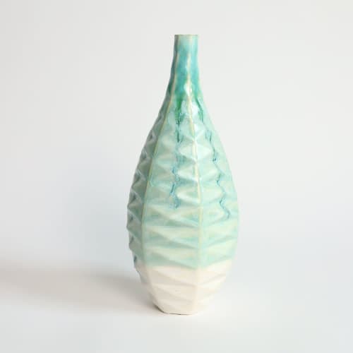 Bottle in Jade | Vase in Vases & Vessels by by Alejandra Design. Item made of ceramic