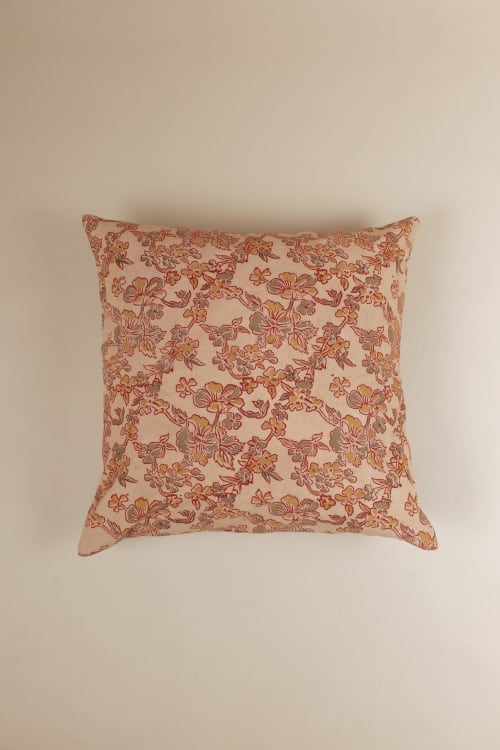 Autumn Whisper Kalamkari Pillow | Pillows by Ninéh