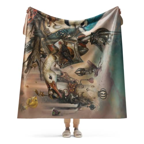 "Good Knight" Sherpa Blanket | Linens & Bedding by Greg "CRAOLA" Simkins