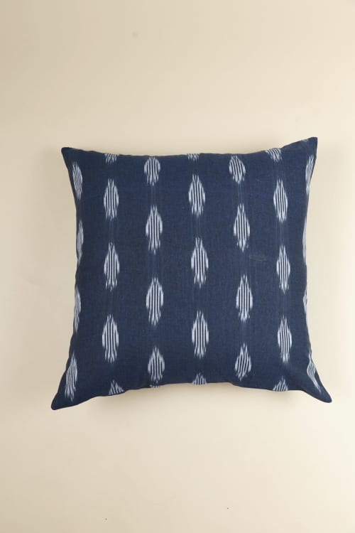 Midnight Blue Ikat Pillow | Pillows by Ninéh
