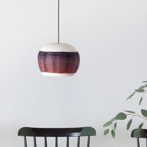 Woven Solo Pendant | Pendants by Pigeon Toe Ceramics. Item made of ceramic