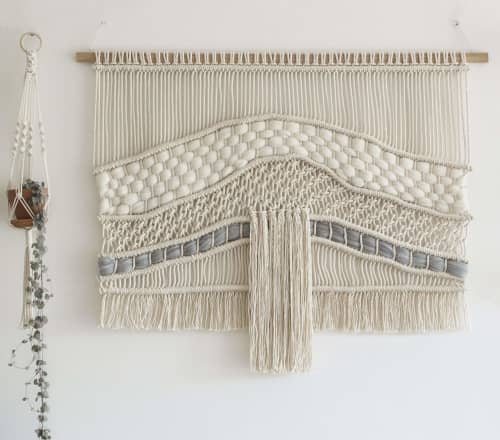 Macrame Wall Tapestry - Raw River | Macrame Wall Hanging in Wall Hangings by Rianne Aarts. Item composed of cotton
