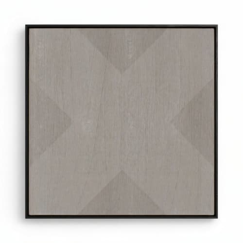 Geo X in Stone by DSCVR Art Framed Canvas Wall Art | Prints by ArtCollectiv