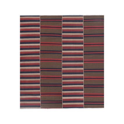 Handwoven Bohemian Square Turkish Kilim Rug 9'1'' X 10' | Area Rug in Rugs by Vintage Pillows Store